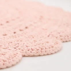 New Tapis rond Alma rose nude (120 cm) Tapis