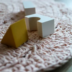 New Tapis rond Alma rose nude (120 cm) Tapis