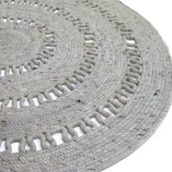 Nattiot Tapis rond Bibek gris (110 cm)