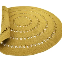 Nattiot Tapis rond Bibek mangue (110 cm)