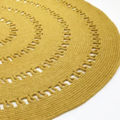 Nattiot Tapis rond Bibek mangue (110 cm)