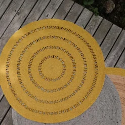 Nattiot Tapis rond Bibek mangue (110 cm)