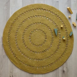 Nattiot Tapis rond Bibek mangue (110 cm)