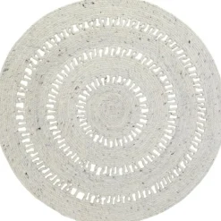 Outlet Tapis rond Bibek naturel (110 cm) Tapis