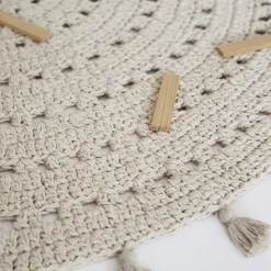 Online Tapis rond Nila écru (110 cm) Tapis