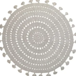 Nattiot Tapis rond Nila gris perle (120 cm)