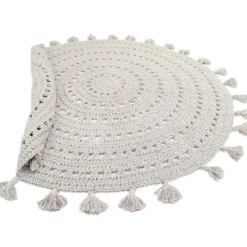 Nattiot Tapis rond Nila gris perle (120 cm)