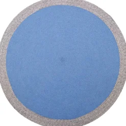 Clearance Tapis rond Nolan bleu (120 cm) Tapis
