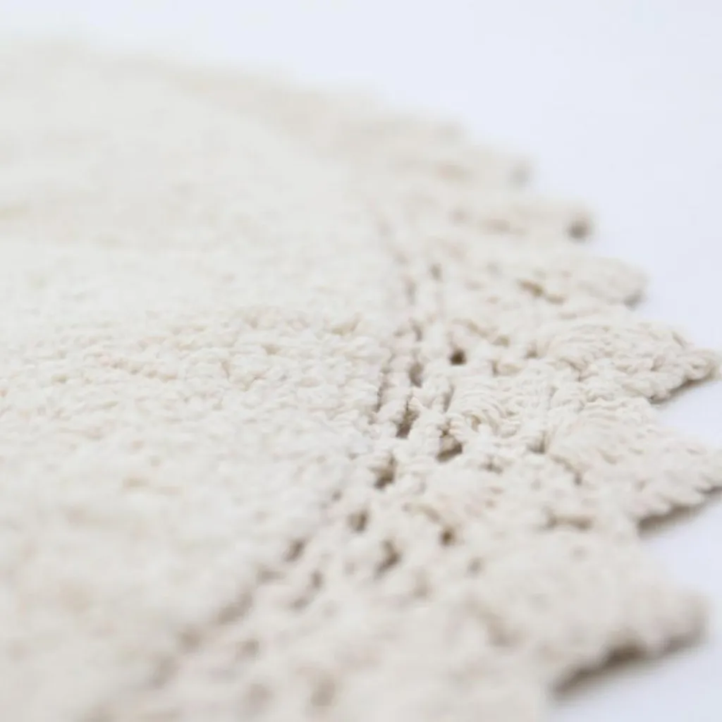Discount Tapis rond Perla écru (110 cm) Tapis