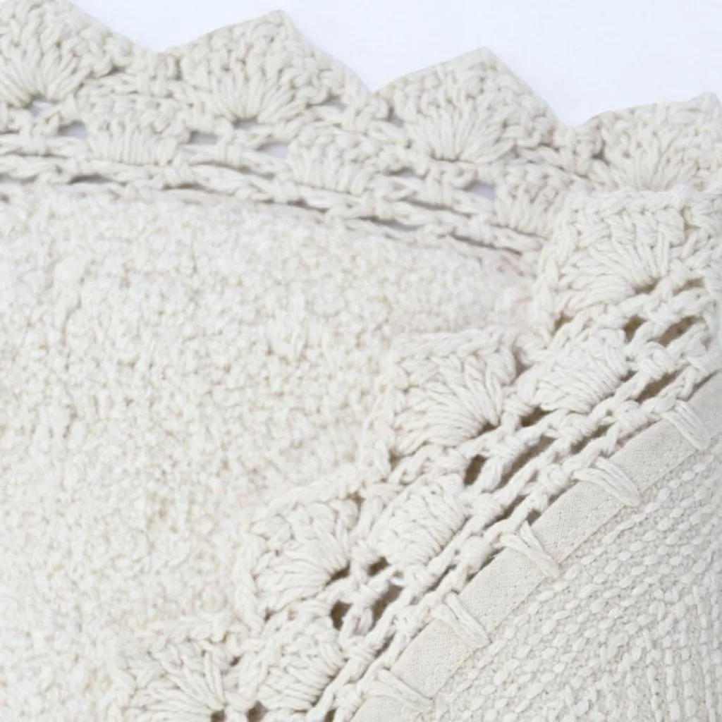 Discount Tapis rond Perla écru (110 cm) Tapis