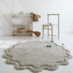 Clearance Tapis rond Sweet April Lin (110 cm) Tapis