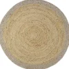 Online Tapis rond Yhuki en jute et laine Taupe (140 cm) Tapis