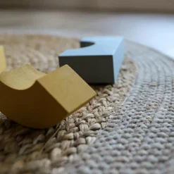 Online Tapis rond Yhuki en jute et laine Taupe (140 cm) Tapis