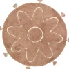 Nattiot Tapis rond Yva fleur rose (110 cm)