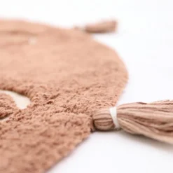 Nattiot Tapis rond Yva fleur rose (110 cm)