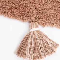 Nattiot Tapis rond Yva fleur rose (110 cm)