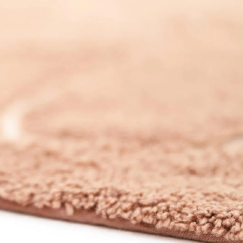 Nattiot Tapis rond Yva fleur rose (110 cm)