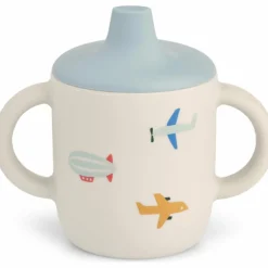 Liewood Tasse à bec en silicone Neil Aviator Ecru