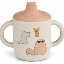 Liewood Tasse à bec en silicone Neil Cats and Dogs