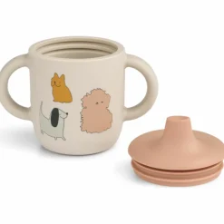 Liewood Tasse à bec en silicone Neil Cats and Dogs