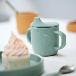 Outlet Tasse à bec en silicone Peekaboo Elphee Vert Tasse