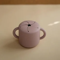 Mushie Tasse à goûter Snack cup Cloudy mauve