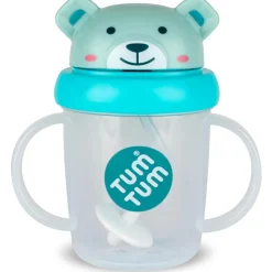 Best Tasse antifuite avec paille lestée Ourson bleu (200 ml) Tasse