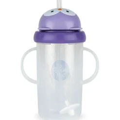 TUM TUM Tasse antifuite avec paille lestée Chouette (300 ml)