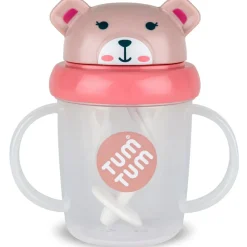 Online Tasse antifuite avec paille lestée Ourson Rose (200 ml) Tasse