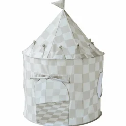 Outlet Tente de jeu en tissu recyclé Damier beige Tente De Jeu