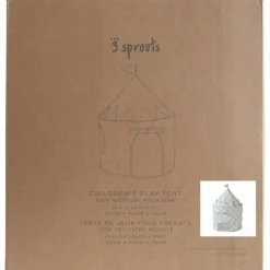 Outlet Tente de jeu en tissu recyclé Damier beige Tente De Jeu