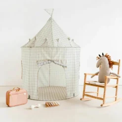 3 sprouts Tente de jeu en tissu recyclé Vichi Beige