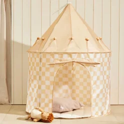 Kid's Concept Tente de jeu Jaune à carreaux