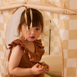 Kid's Concept Tente de jeu Jaune à carreaux