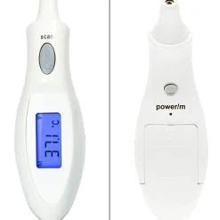 Discount Thermomètre auriculaire à infrarouge blanc et gris Thermomètre