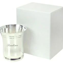 Online Timbale évasée métal argenté (personnalisable) Timbale