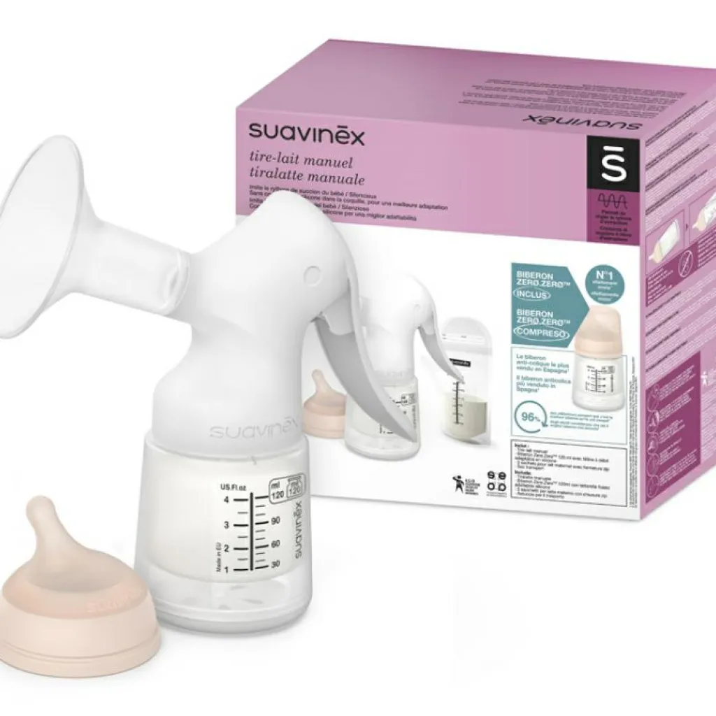 Clearance Tire lait manuel + biberon Zéro Zéro (120 ml) Tire-Lait