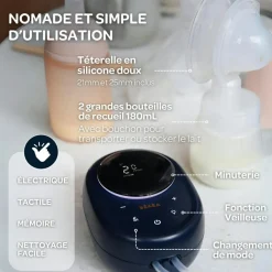 Béaba Tire-lait électrique double Night blue