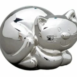 Sale Tirelire Chat personnalisable (métal argenté) Tirelire