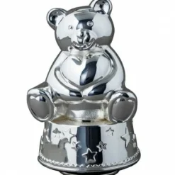 Daniel Crégut Tirelire musicale Ours personnalisable (métal argenté)