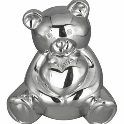 Daniel Crégut Tirelire ourson (métal argenté)