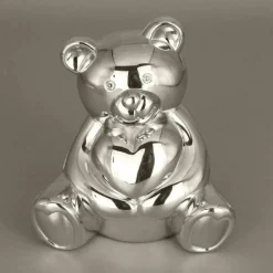 Daniel Crégut Tirelire ourson personnalisable (métal argenté)