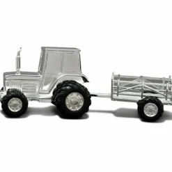 Sale Tirelire Tracteur personnalisable (métal argenté) Tirelire