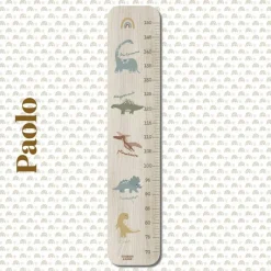 Outlet Toise en bois Collection 5 Dinos personnalisable Toise