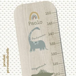 Outlet Toise en bois Collection 5 Dinos personnalisable Toise