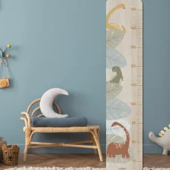 Charlie et Suzie Toise en bois Dino Grande Feuilles