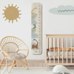 Charlie et Suzie Toise en bois Dino Grande Feuilles