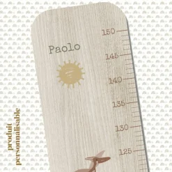 Charlie et Suzie Toise en bois Paysage Dino personnalisable