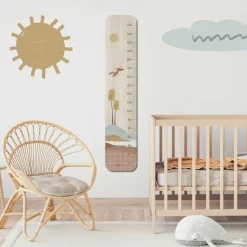 Charlie et Suzie Toise en bois Paysage Dino personnalisable