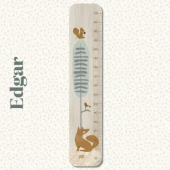 Charlie et Suzie Toise en bois Renard Forêt Edgar personnalisable